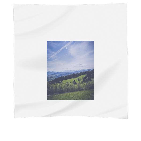 Landscape Photography Of Green Grass Field Mountain Scarf