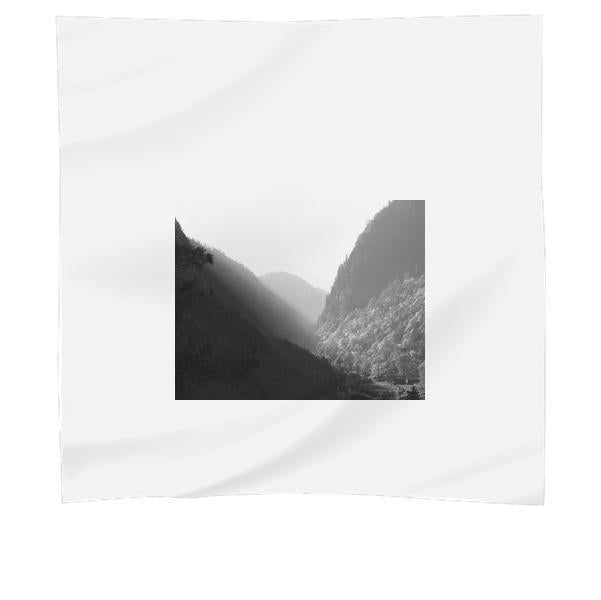 BlackAndWhite Landscape Mountains Nature Scarf