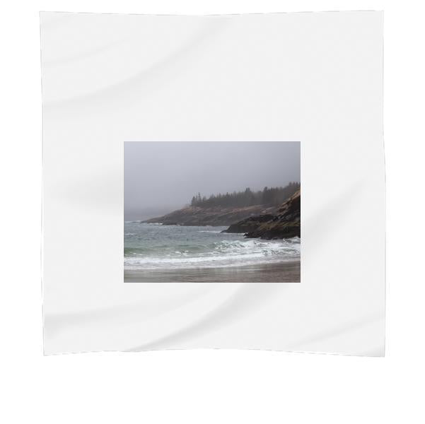 Mountain Surrounding Bodies Of Water Cloudy Skies During Daytime Scarf
