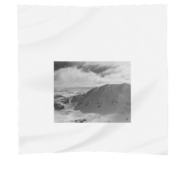 BlackAndWhite Landscape Mountains Nature Scarf