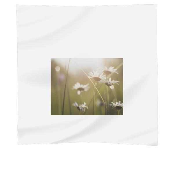 White Petaled Flowers During Daytime Scarf