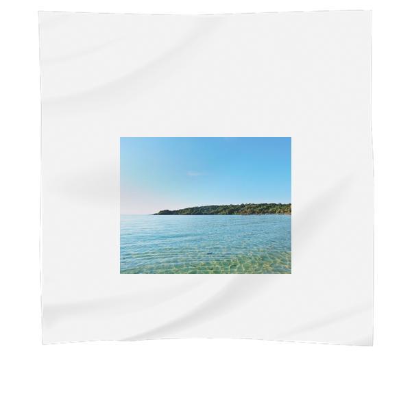 Calm Sea Across Seashore Under Blue Sky During Daytime Scarf