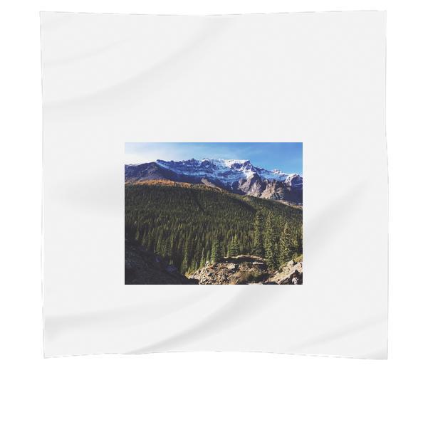 Mountains And Trees Image During Daytime Scarf