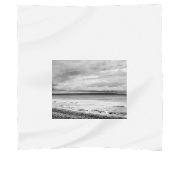 Sea BlackAndWhite Nature Beach Scarf