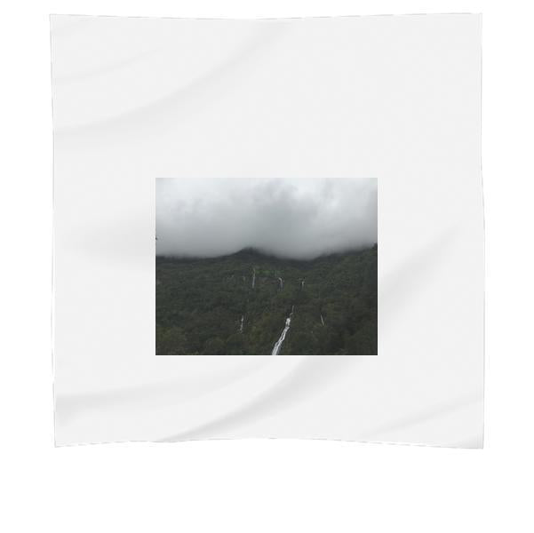 Landscape Photography Of Green Forest With Water Falls Under White Clouds During Daytime Scarf