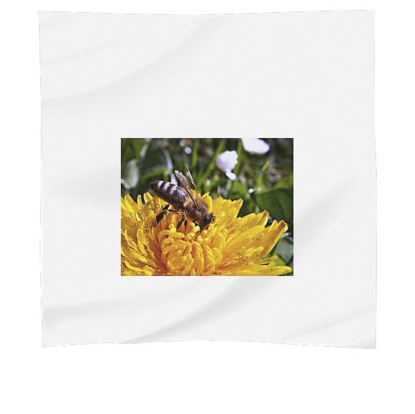 Yellow Bee On A Yellow Flower During Daytime Scarf