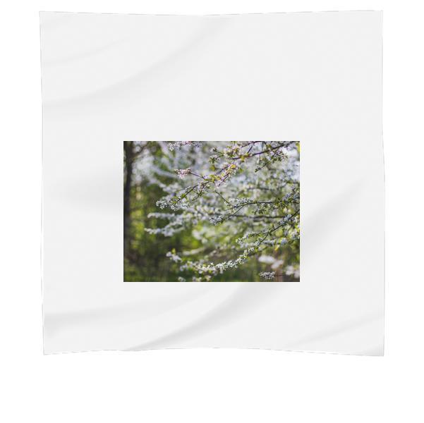 White And Green Flowers During Daytime Scarf