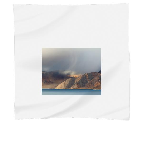 Brown Mountain Under White Sky During Daytime Scarf