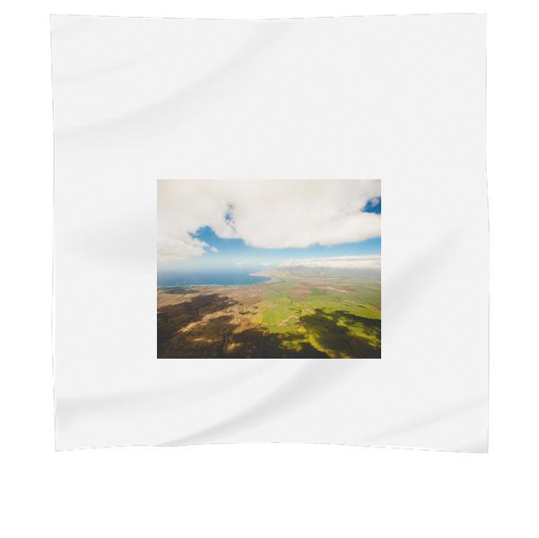 Aerial View Of Green Land At Daytime Scarf