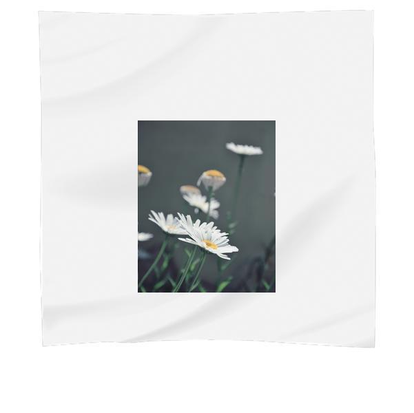 Nature Flowers Grass Petals Scarf