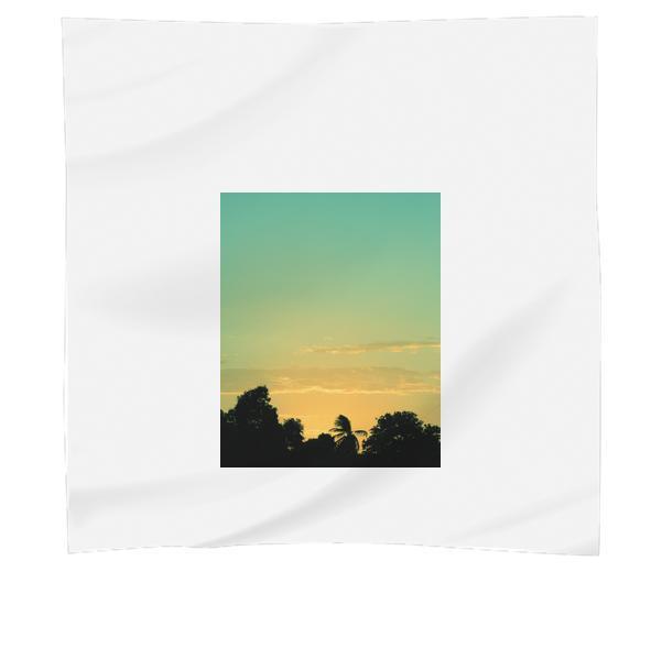 Silhouette Of Tree During Sunset Scarf