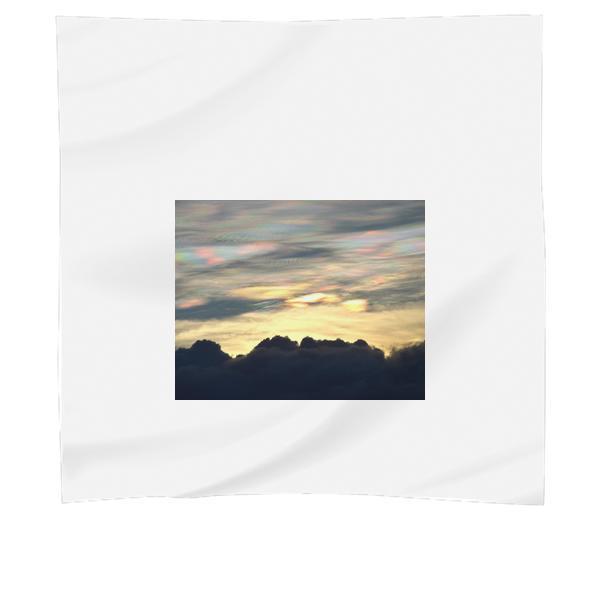 Silhouette Of Mountain Under Nimbus Clouds During Daytime Scarf