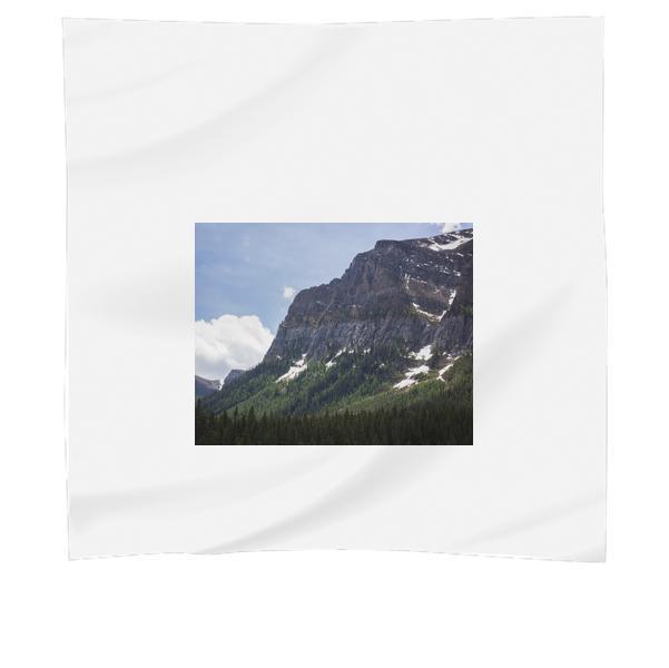 Green Tree Covered Mountain Under Blue Sky And White Clouds During Daytime Scarf