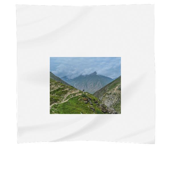 Green Grass Mountain During Daytime Scarf