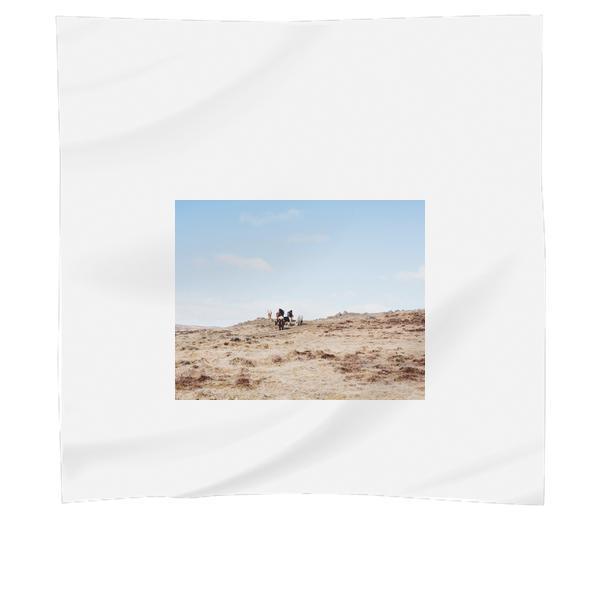 People Walking On Brown Hill During Daytime Scarf
