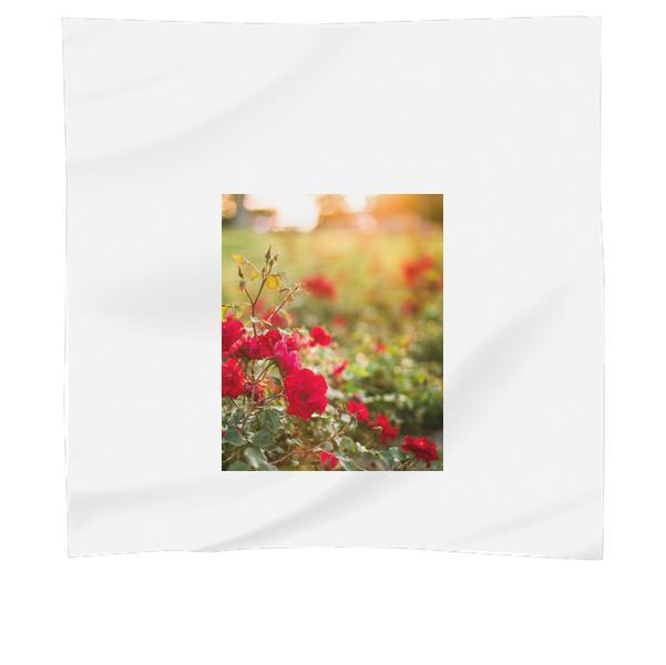Red Petaled Flower During Daytime Scarf