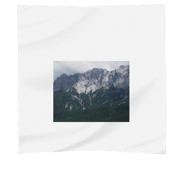 Green Trees Near Gray Mountain During Daytime Scarf