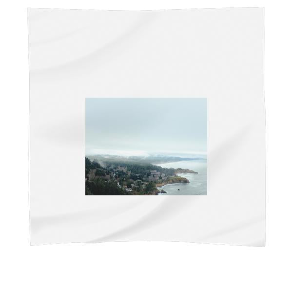City Aerial View Beside Body Of Water During Daytime Scarf