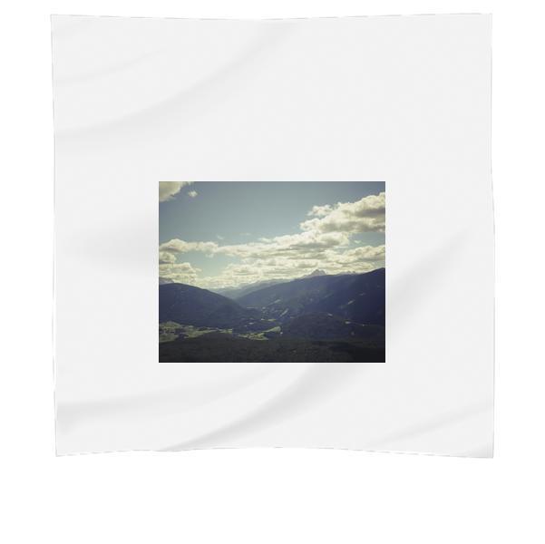 Black Mountain Range Under Gray Cloudy Sky During Daytime Scarf