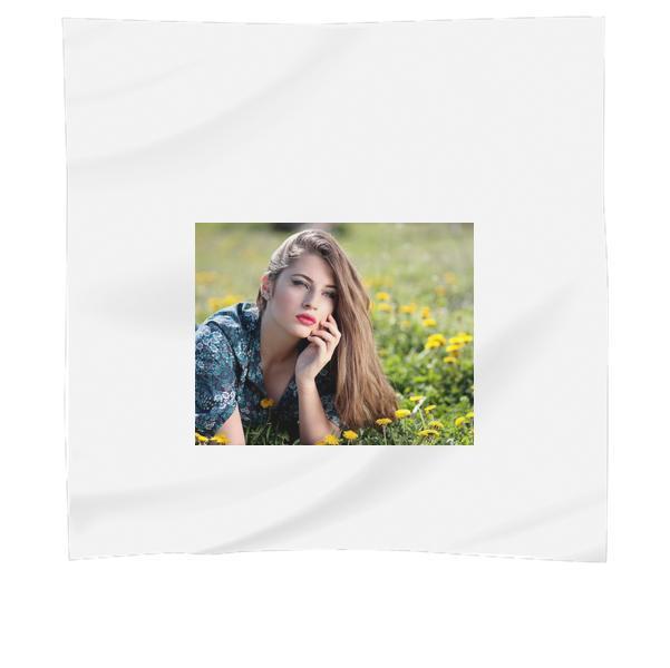 Girl Lying On Yellow Flower Field During Daytime Scarf