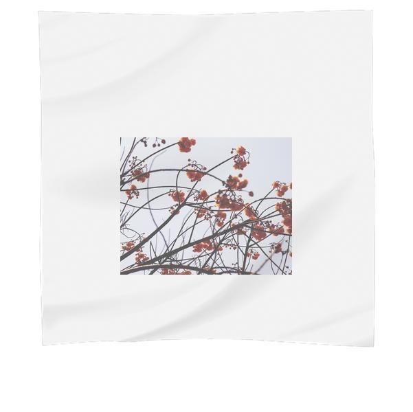 Orange Flower During Daytime Scarf