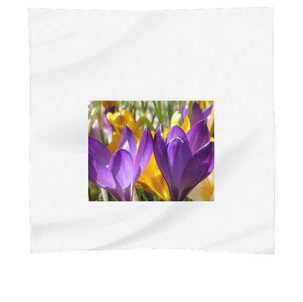 Purple Flower And Yellow During Daytime In Close Photography Scarf