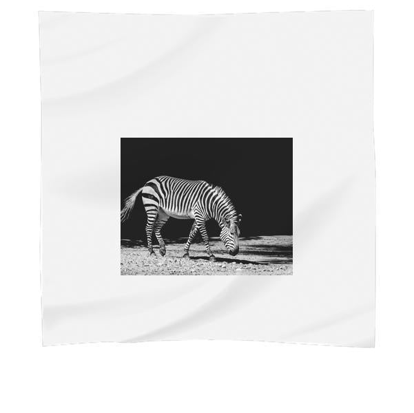 BlackAndWhite Walking Zebra Crossing Pattern Scarf