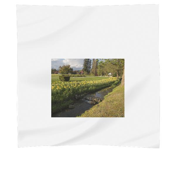 Green Grass Field Under Cloudy Sky During Daytime Scarf