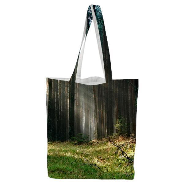 Forest With Sunlight Tote Bag