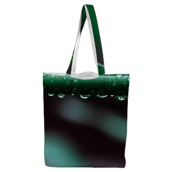 Macro Photography Of Green Leaf Plant Tote Bag