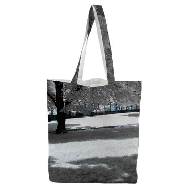 Trees Covered By Snow Tote Bag