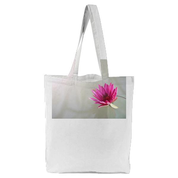 Pink Lutos Flower Tote Bag