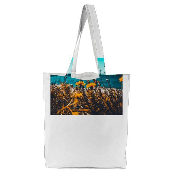 Macro Shot Of Sunflowers Tote Bag