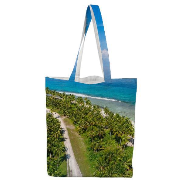 Aerial View Of A Landscape Near Body Water Tote Bag
