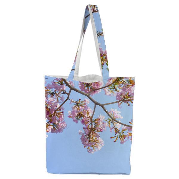 Pink Petaled Flowers Blooming During Daytime Tote Bag