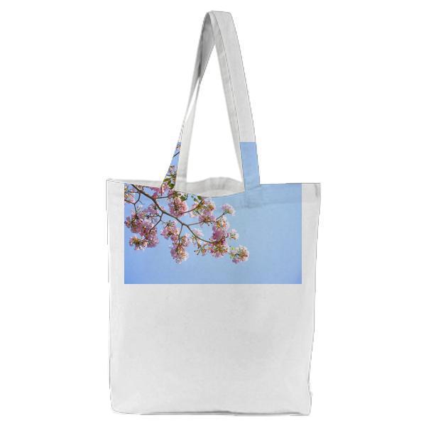 Pink Petaled Flowers Blooming During Daytime Tote Bag