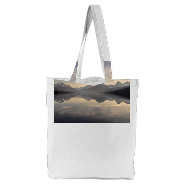 Body Of Water Near Mountains Tote Bag