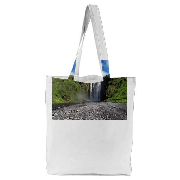Waterfalls During Daytime Tote Bag