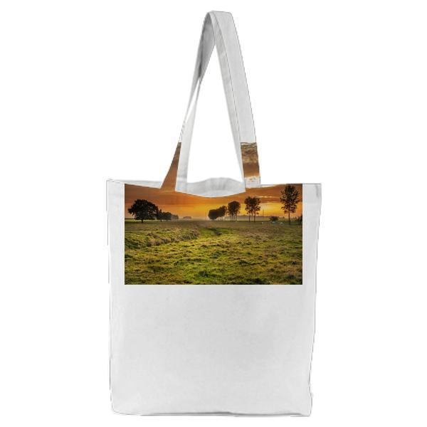Landscape Nature Sunset Clouds Tote Bag