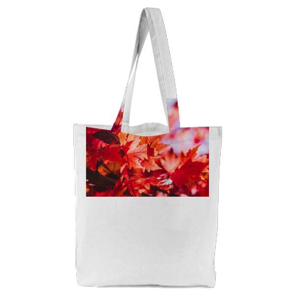 Photography Of Maple Leaves Tote Bag