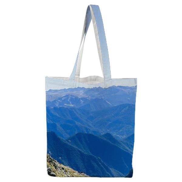 Green Mountain Under Blue Sky During Daytime Tote Bag
