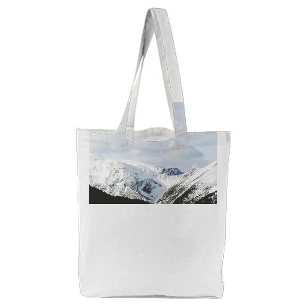 Snow Landscape Mountains Nature Tote Bag