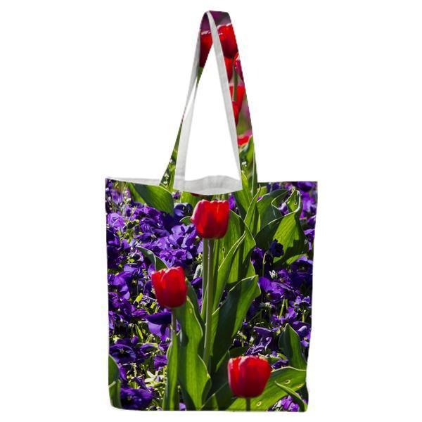 Tulips Flower With Green Leaves During Daytime Tote Bag