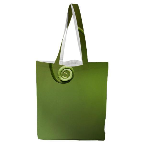 Macro Photography Of Green Twig Tote Bag