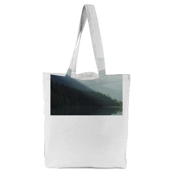 Mountains Nature Forest Lake Tote Bag