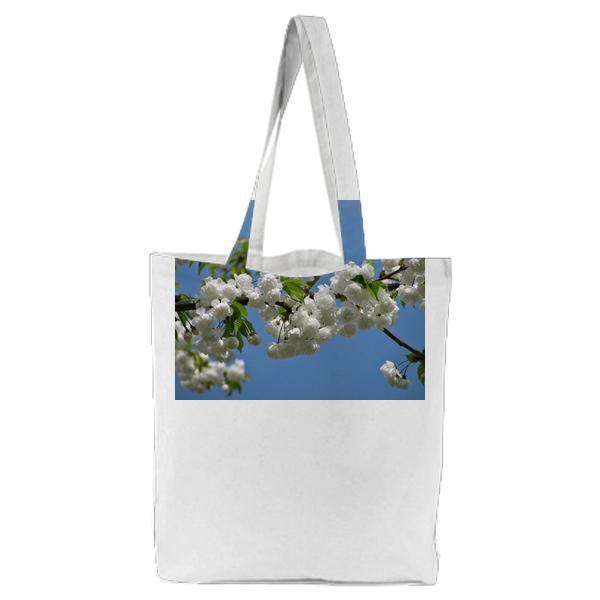 White Petal Flower In Macro Photography Tote Bag