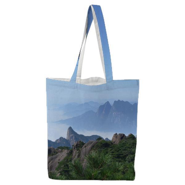 Mountain Under Clear Blue Sky Tote Bag