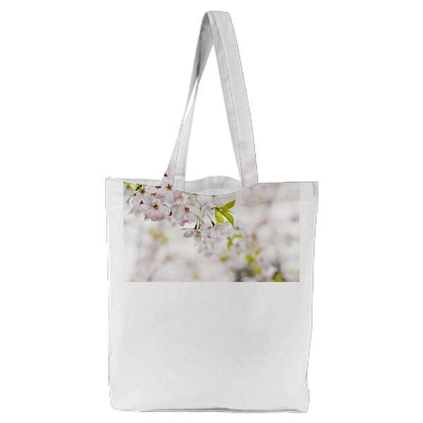Selective Photography Of White Petaled Flower Tote Bag