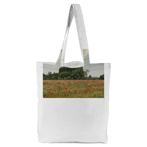 Orange Flower Near Forest During Daytime Tote Bag