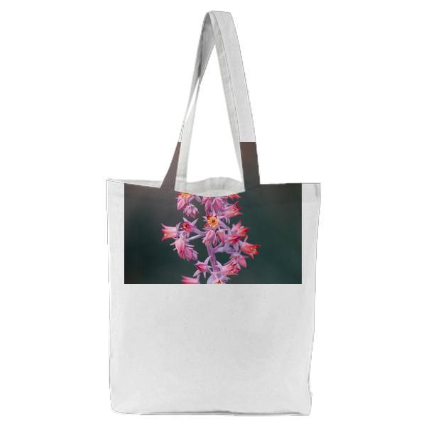 Close Photography Of Pink Flower Tote Bag